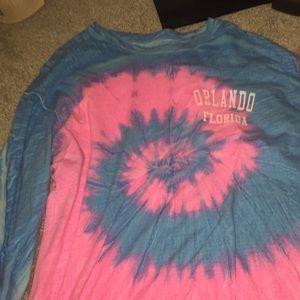 tie dye long sleeve orlando florida shirt